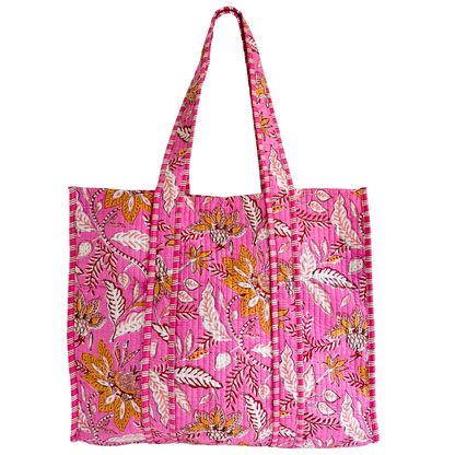 Tote Bag Veerle | Flowers Pink