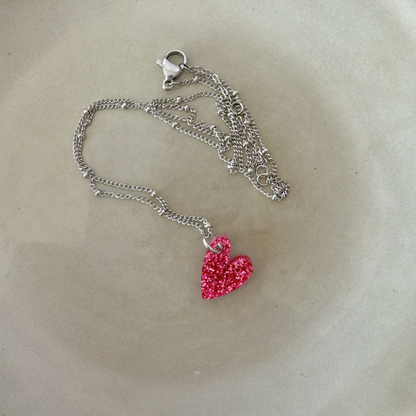 Ketting Lume Charms Festive | Heart - Magenta