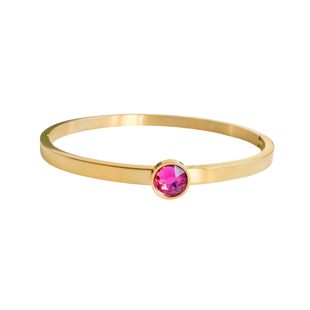 Armreif Swarovski | Gold - Magenta