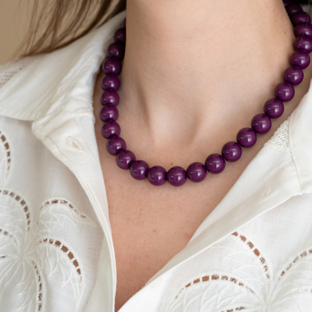 Bold Beads Ketting | Blackcurrant - 14 mm