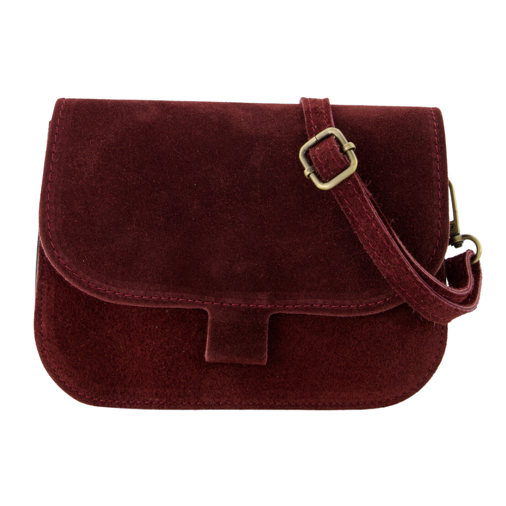 Schoudertas Rimke Suède | Burgundy