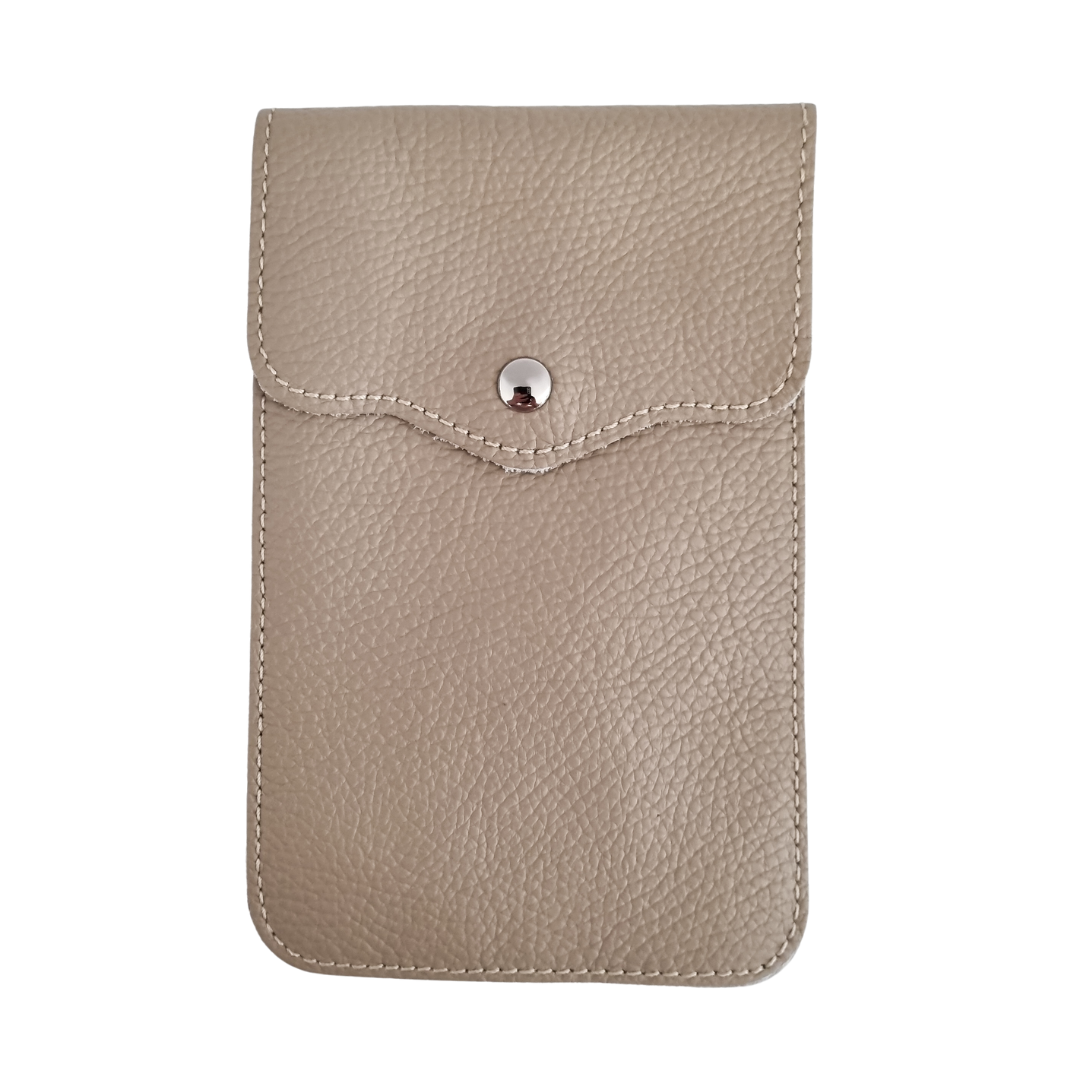 Handytasche Maike (Leder) 2 Fächer | Helles Taupe