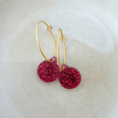 Oorbellen Hoops Lume Charms Festive | Christmas Baubles - Wine