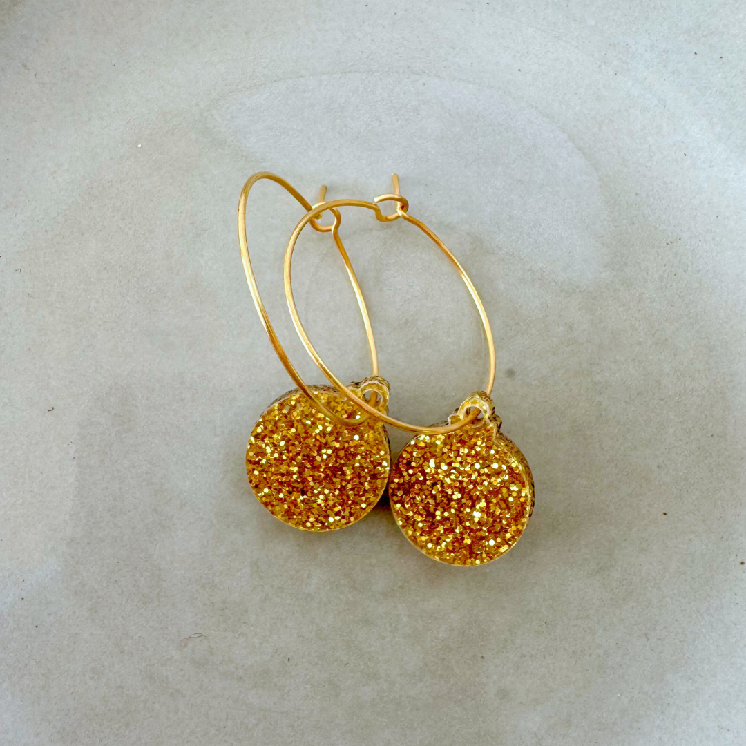 Oorbellen Hoops Lume Charms Festive | Christmas Baubles - Gold