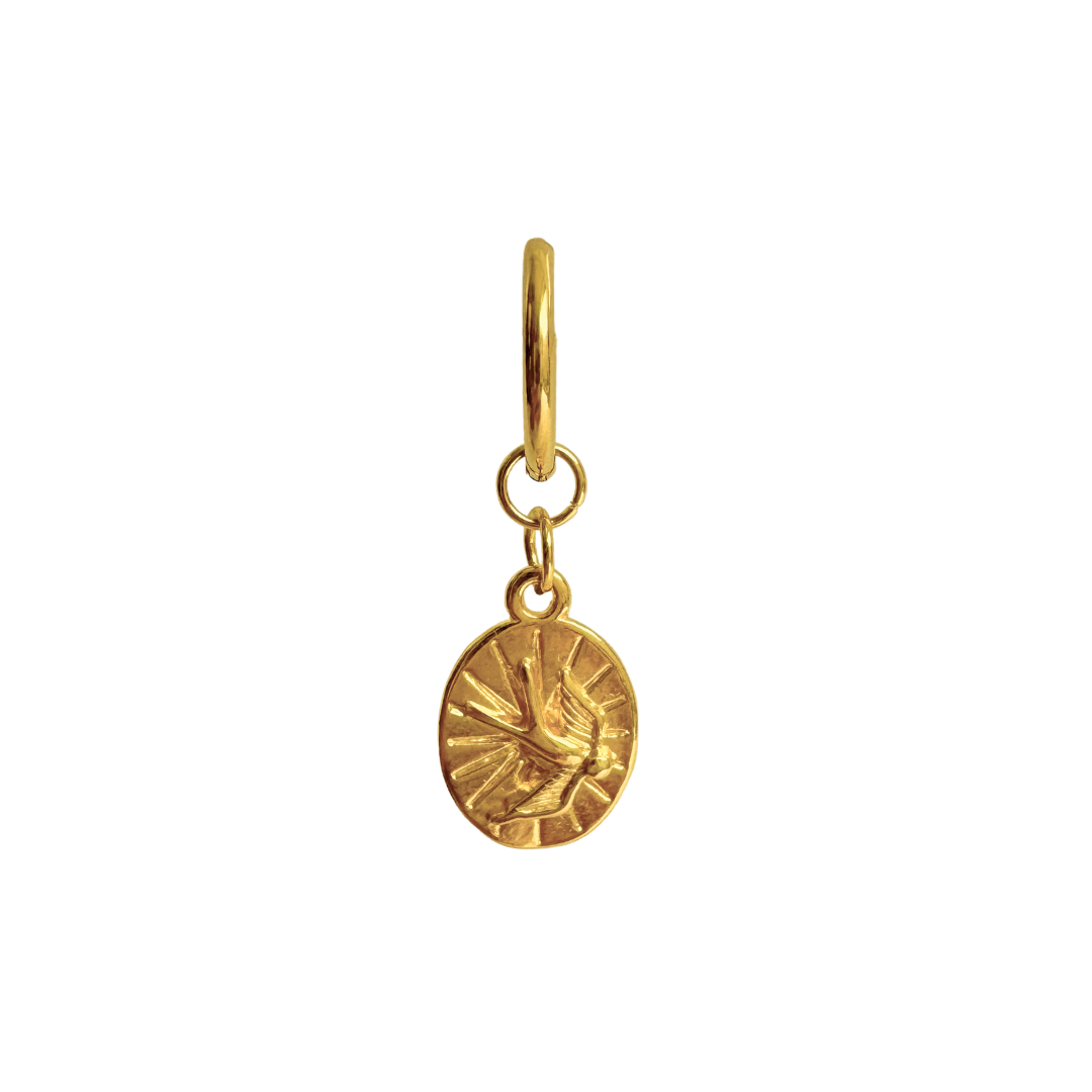 Single Earring Swallow | Gold