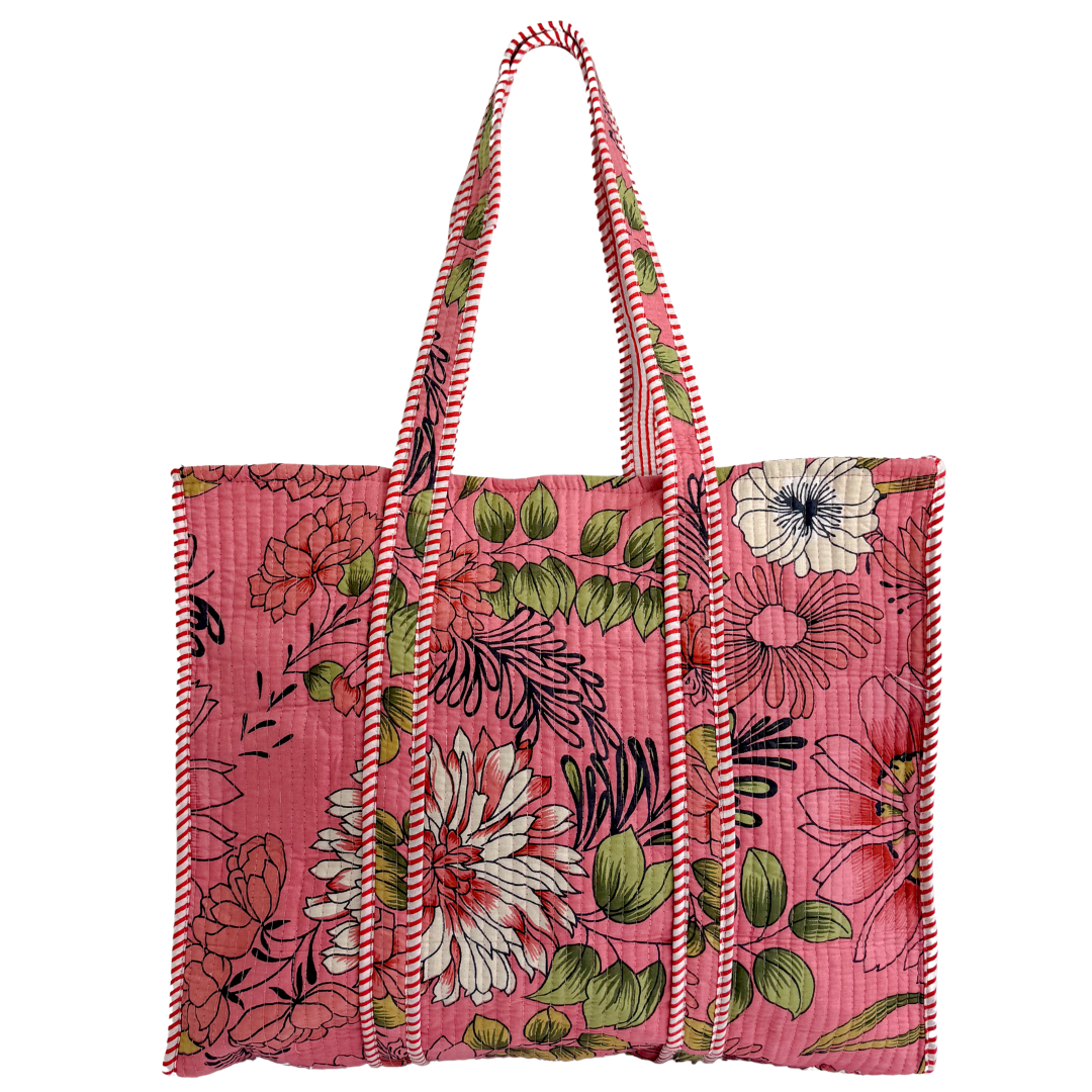 Tote Bag Veerle | Flowers Blush Pink