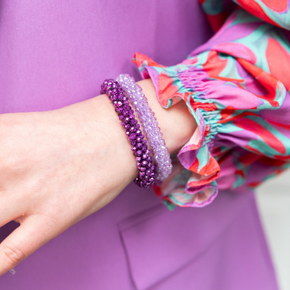 Roll On Facet Armband | Plum Purlple