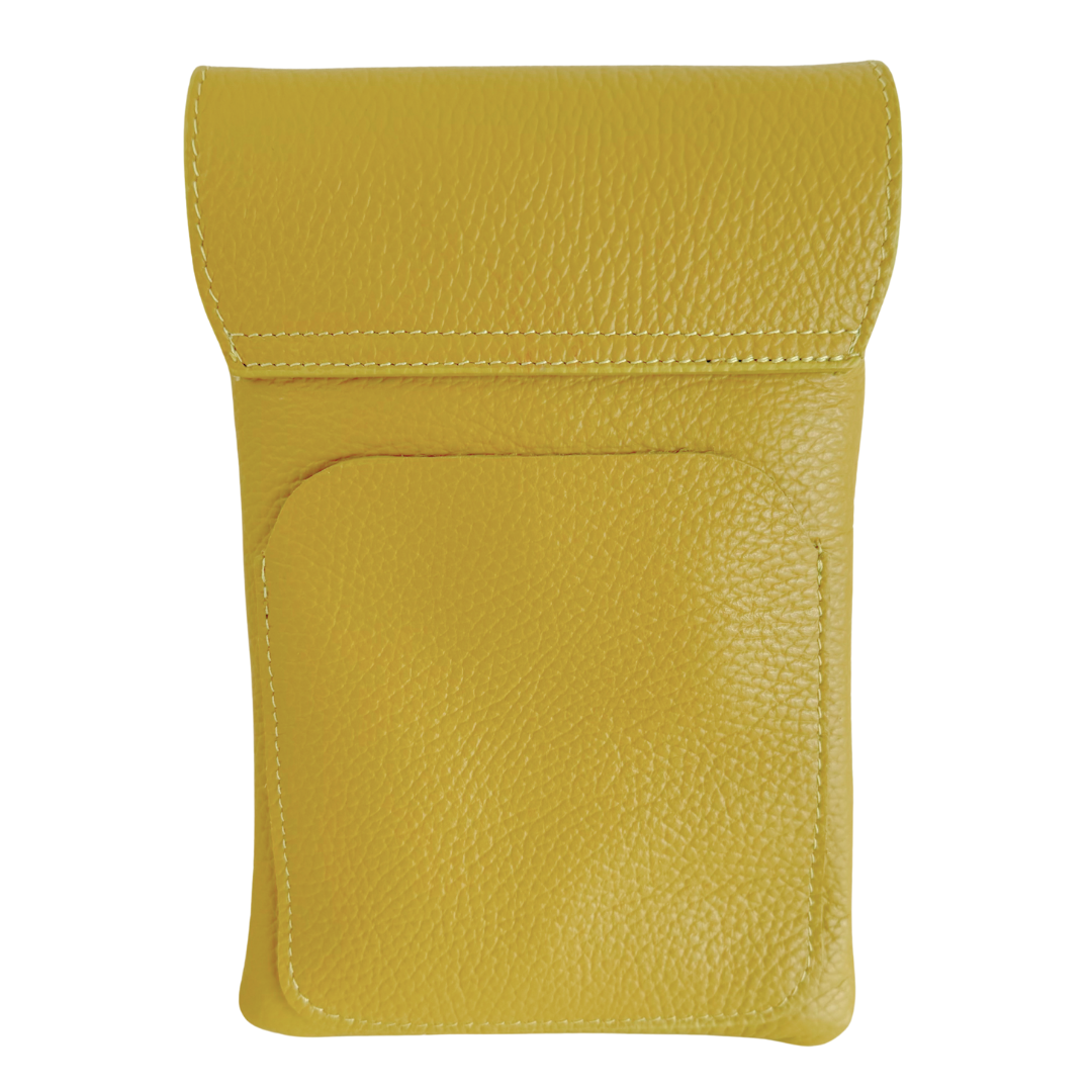 Handytasche Maike (Leder) 2 Fächer | Grasgrün