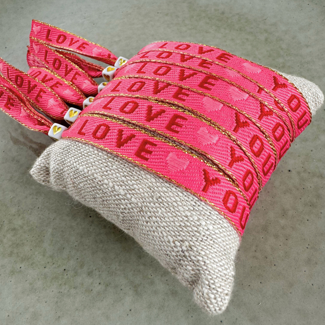 Lint Armbandje Love You Fuchsia