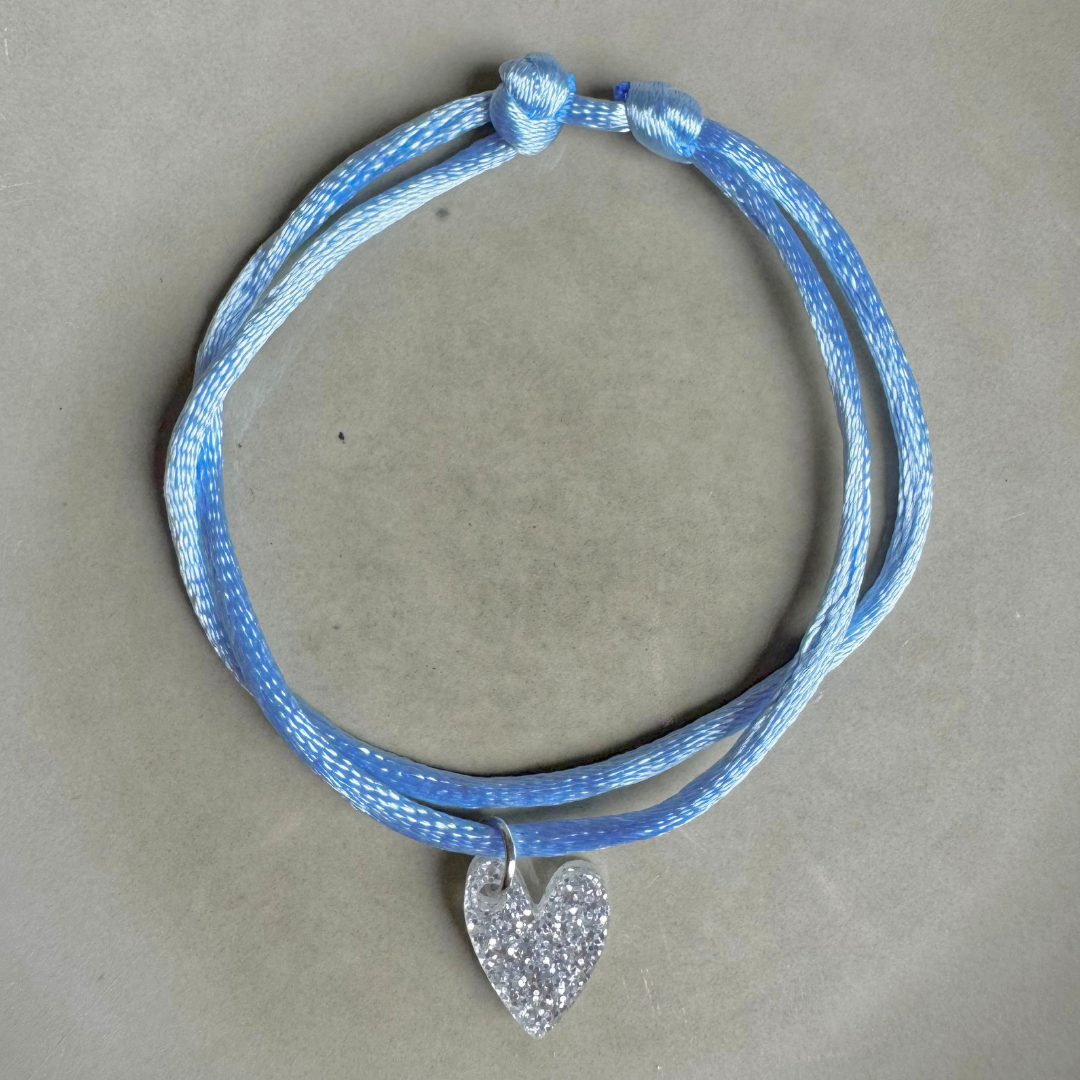Armband  Lume Charms Glitter | Heart - Silver