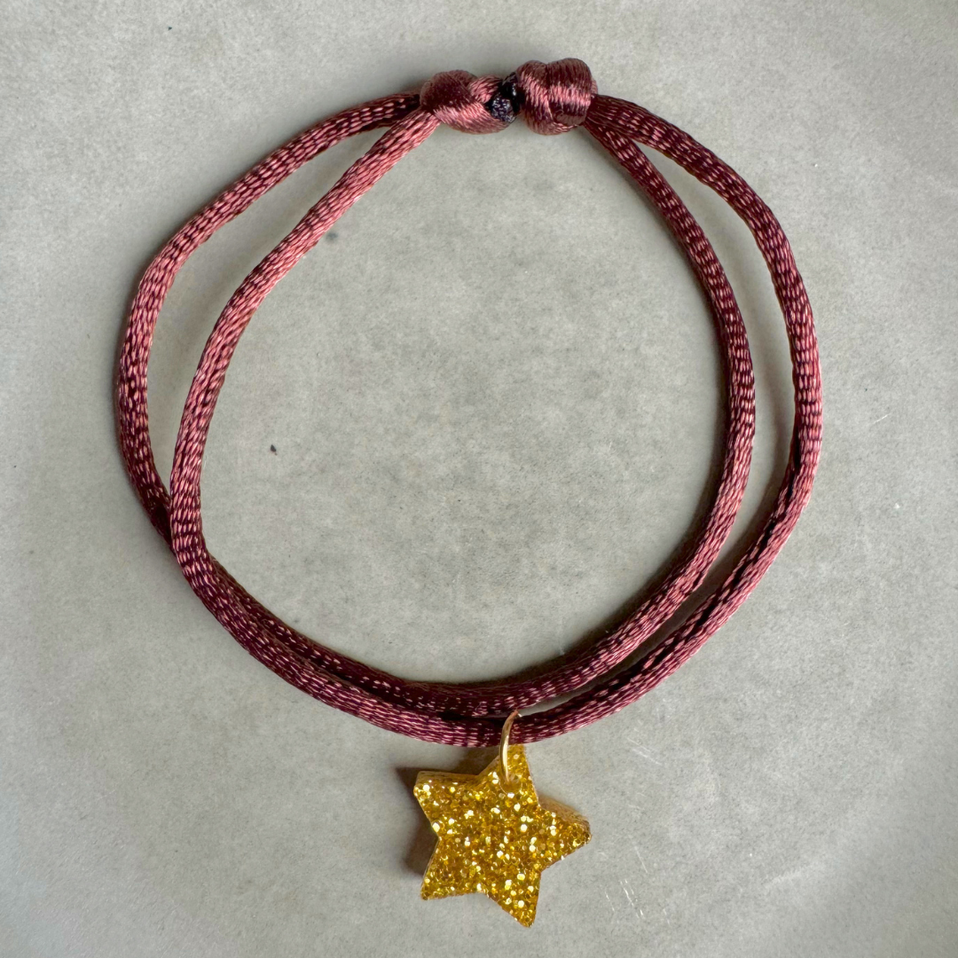 Armband  Lume Charms Glitter | Ster - Goud