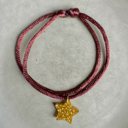 Armband  Lume Charms Glitter | Ster - Goud