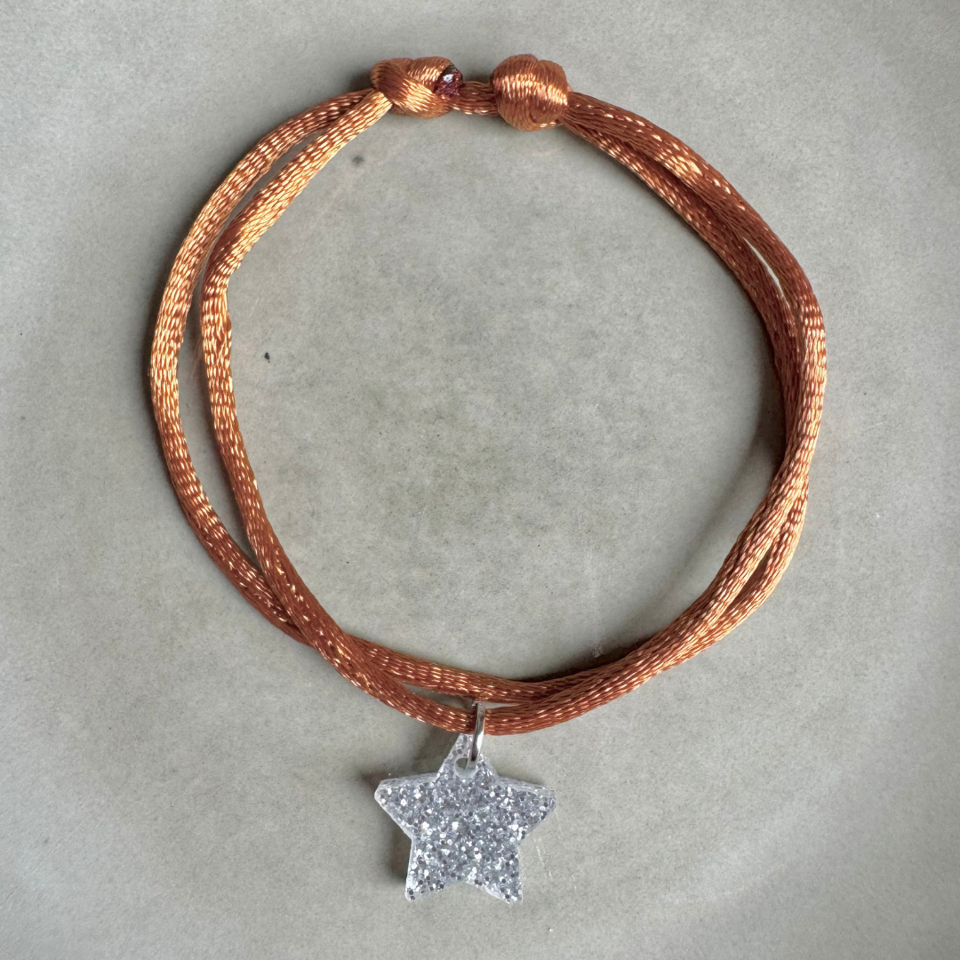 Armband  Lume Charms Glitter | Ster - Zilver