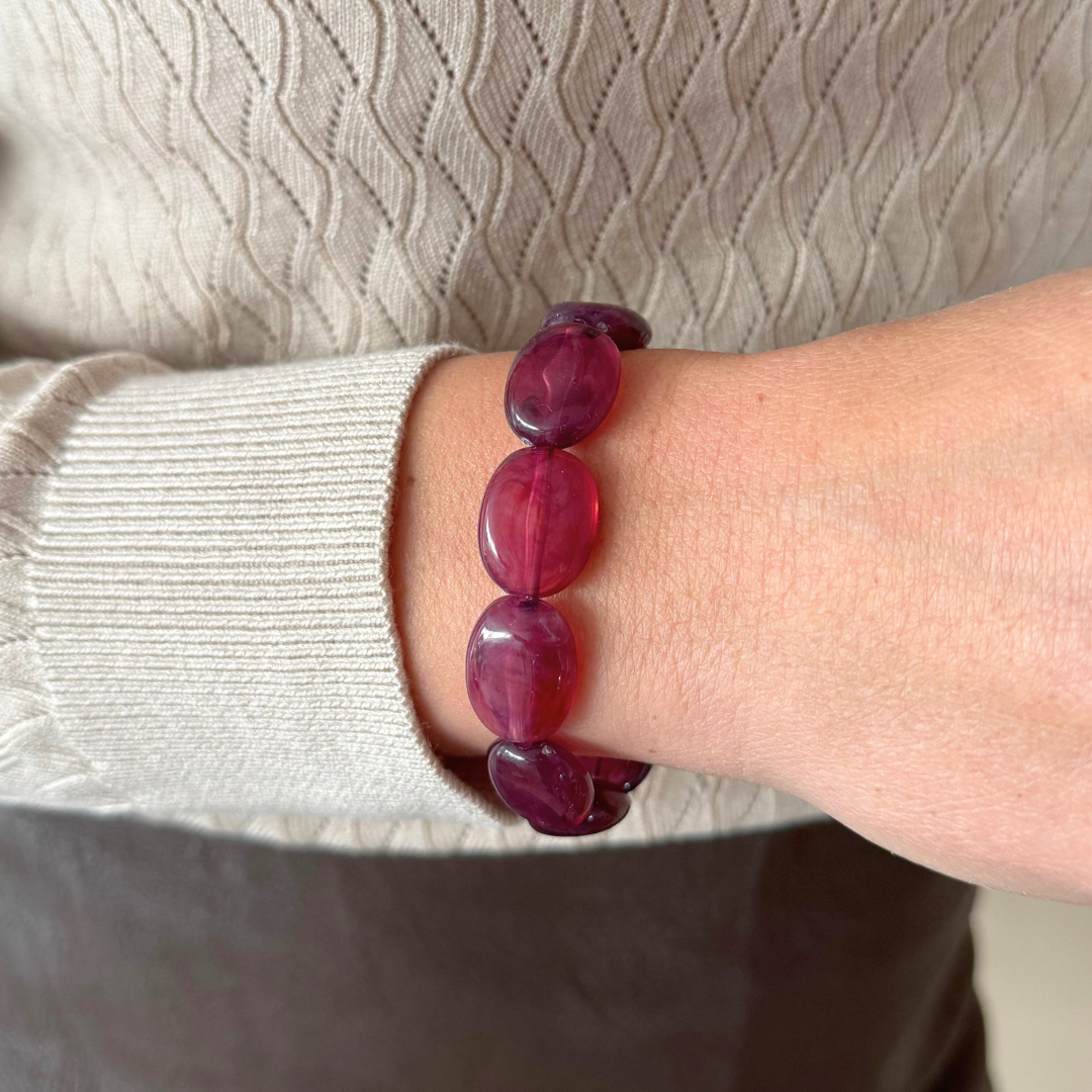 Bold Chunks Armband | Grape