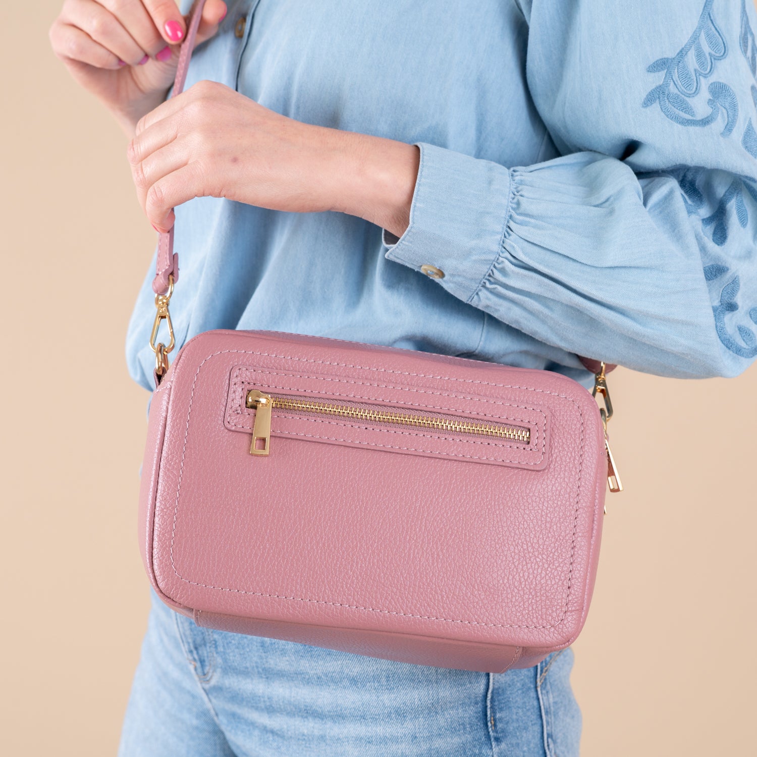 Schoudertas Vieve  | Oud Roze