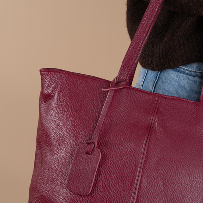 Leder Shopper Diede | Burgundy