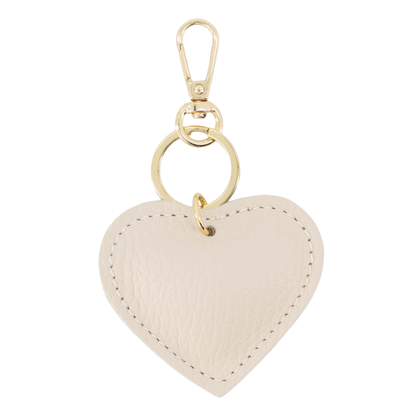 Sleutelhanger Hart Leer | Ecru