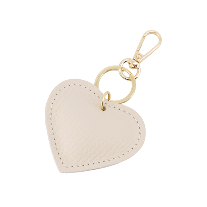 Sleutelhanger Hart Leer | Ecru