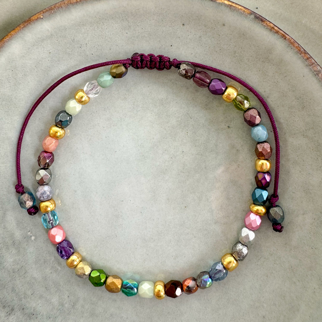 Armband Facettensteine | Lila