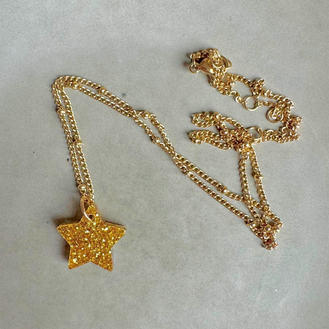 Ketting Lume Charms Glitter | Ster Goud