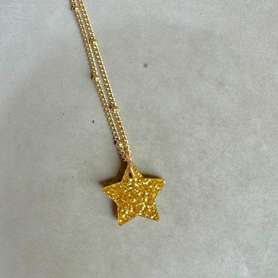 Ketting Lume Charms Glitter | Ster Goud
