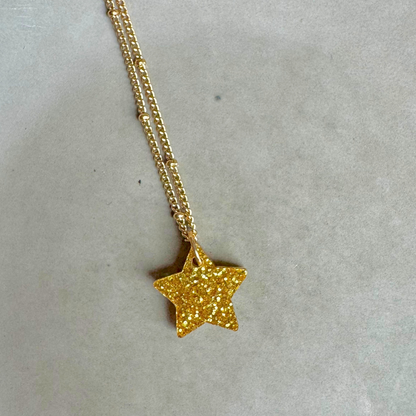 Ketting Lume Charms Glitter | Ster Goud