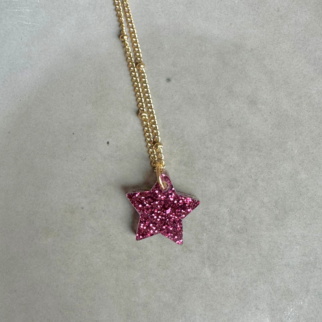 Ketting Lume Charms Glitter | Ster Wine