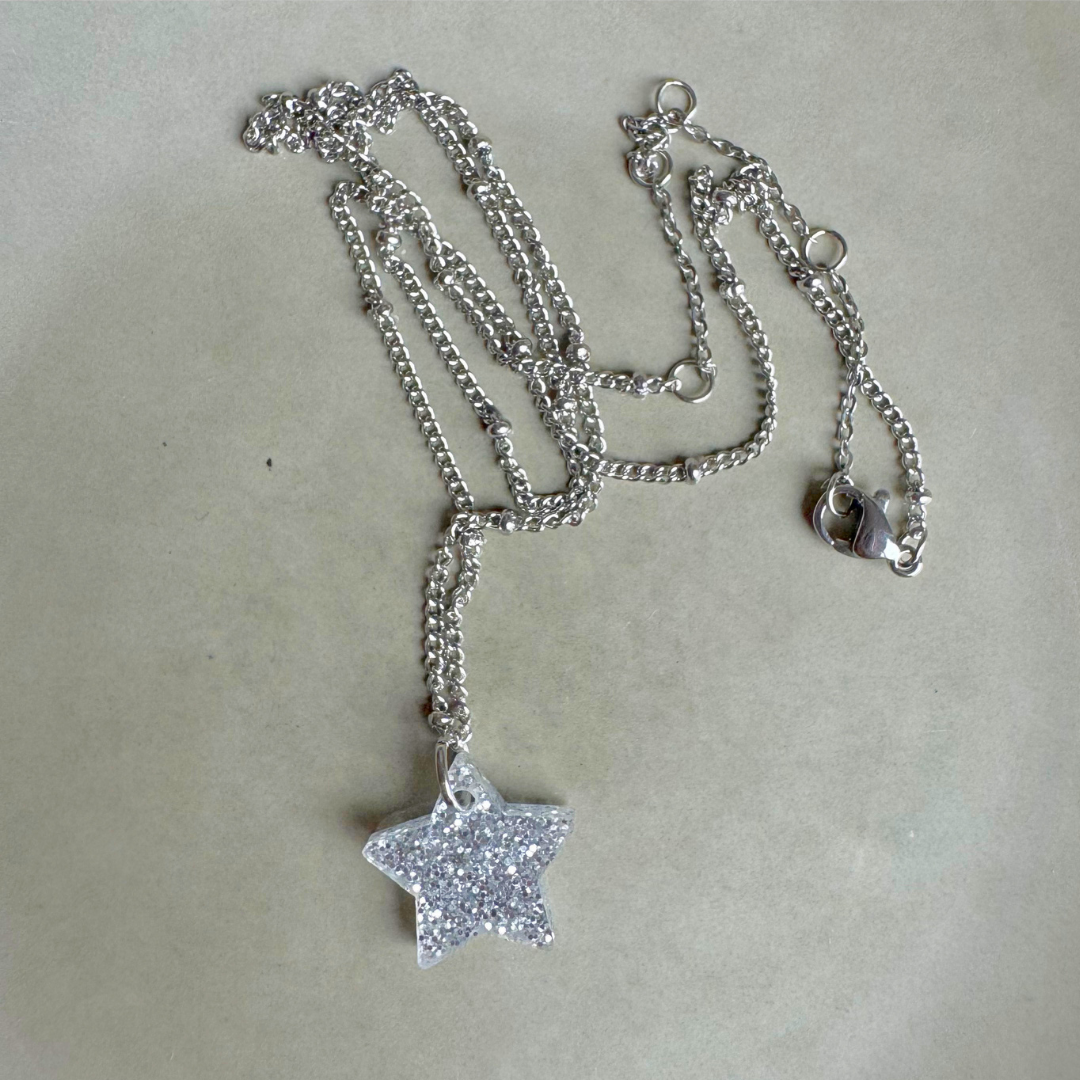 Ketting Lume Charms Glitter | Ster Zilver