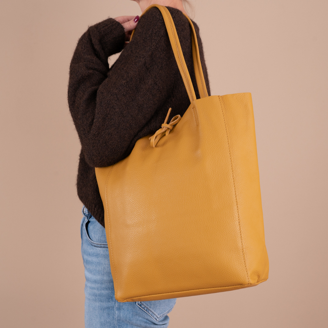 Shopper (Leder) Liene | Ocker