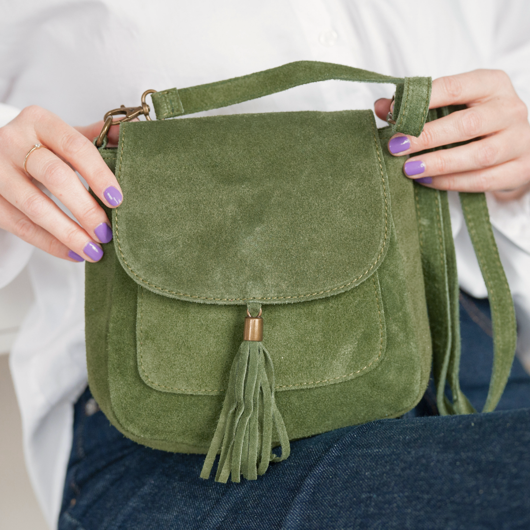 Schoudertas Lieve | Olijfgroen