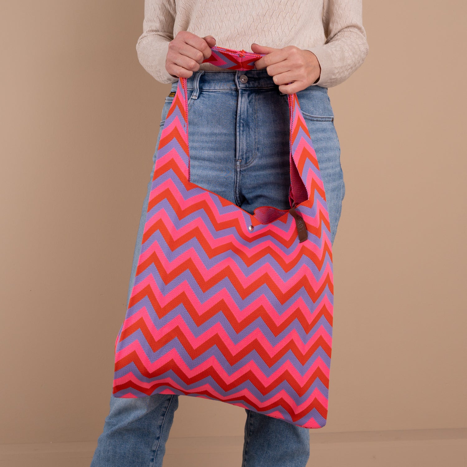 Tas Loïs | Zig Zag Lila-Roze-Rood
