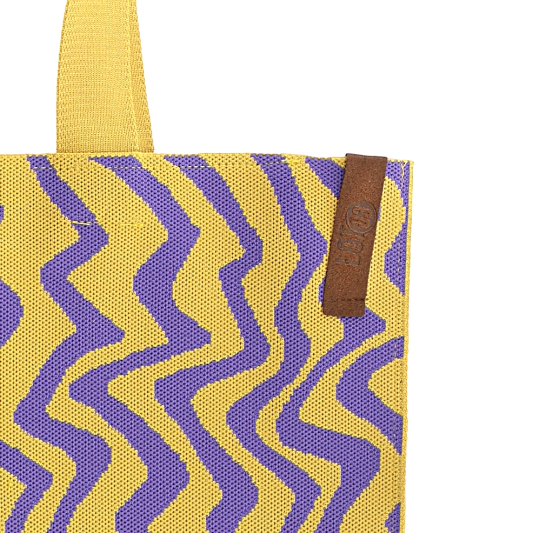 Shopper Lara | Zig Zag Geel-Paars