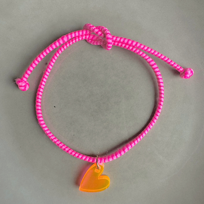 Armband  Lume Charms Fizz | Hart - Neon Orange