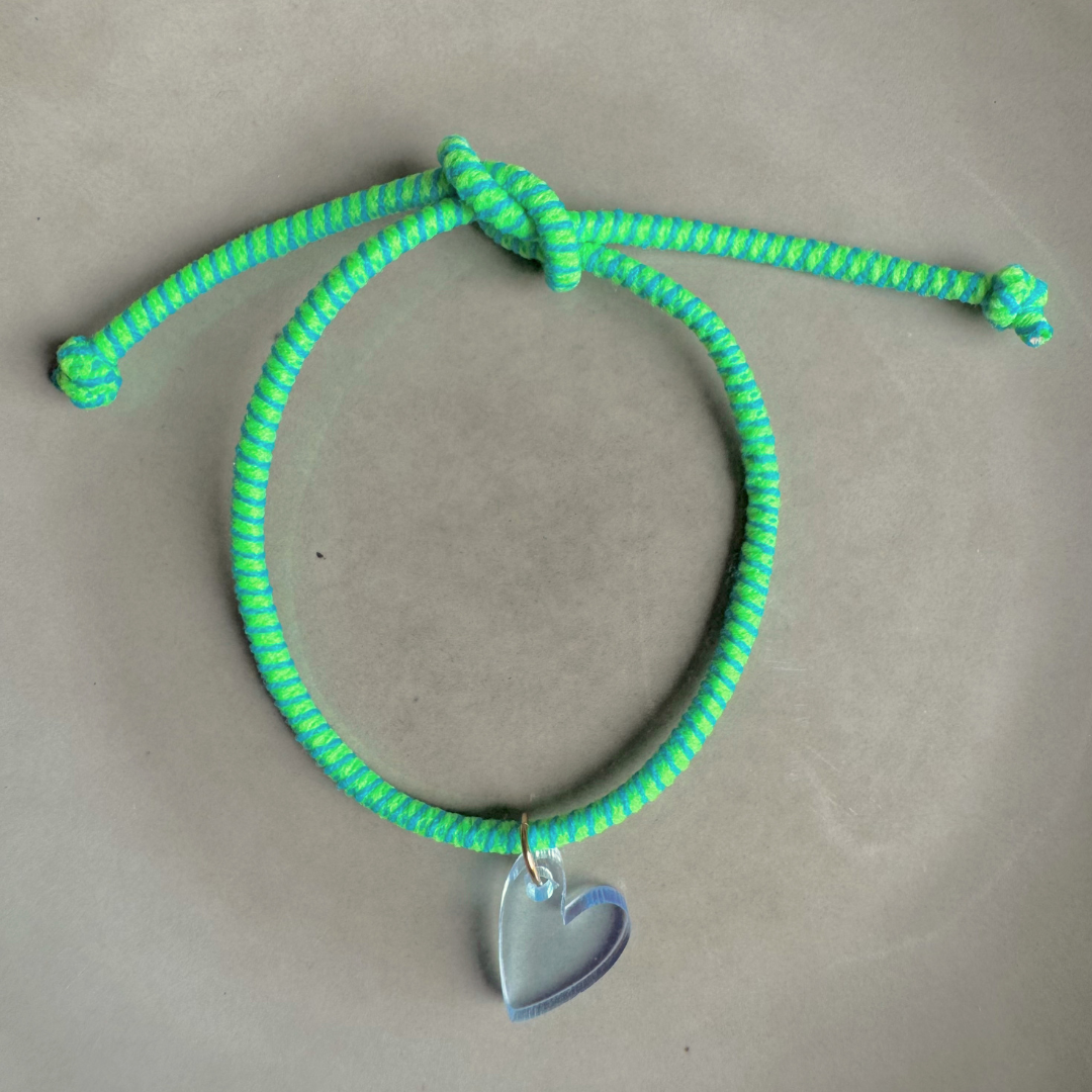 Armband  Lume Charms Fizz | Hart - Neon Blue