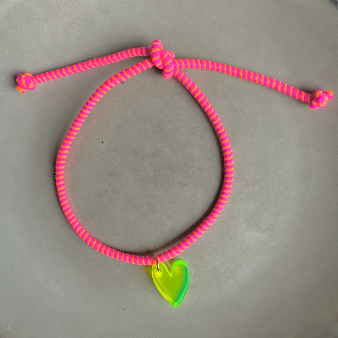 Armband Lume Charms Fizz | Hart - Neon Yellow