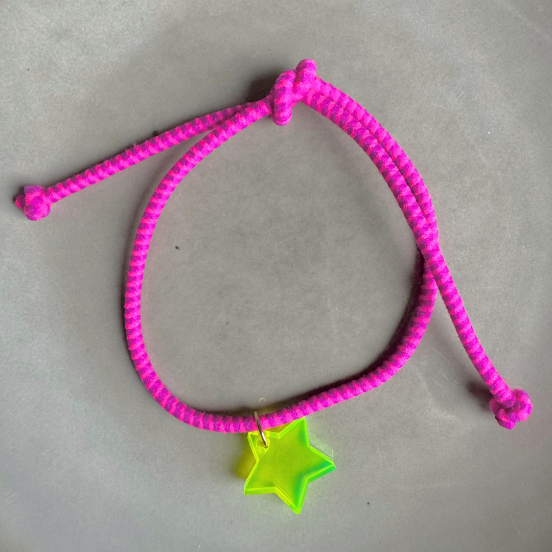 Armband  Lume Charms Fizz | Ster - Neon Yellow