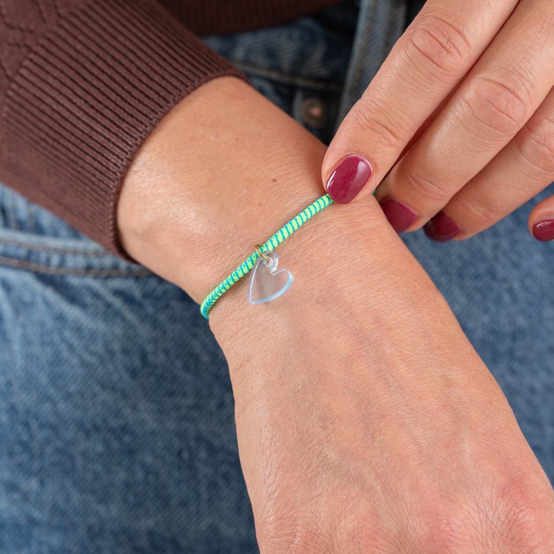 Armband  Lume Charms Fizz | Hart - Neon Blue