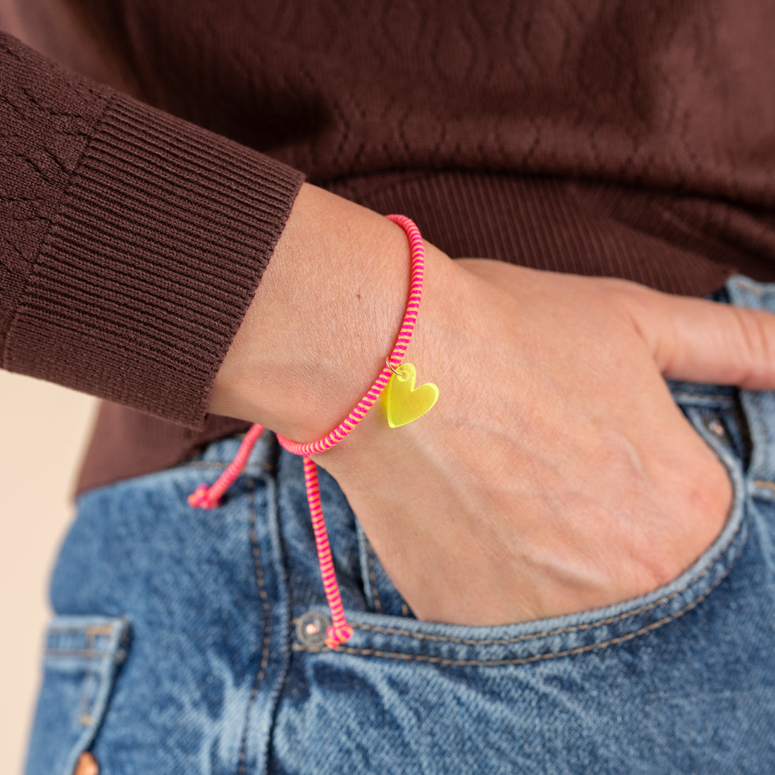 Armband  Lume Charms Fizz | Hart - Neon Yellow