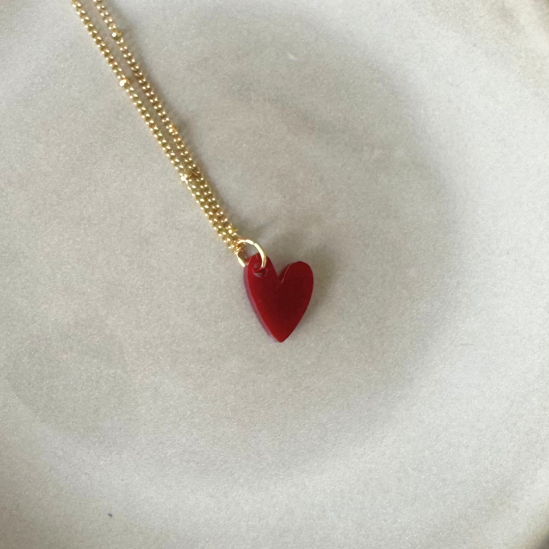 Ketting Lume Charms | Heart Burgundy
