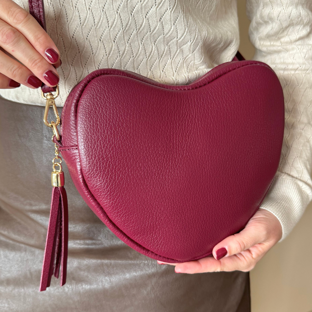 Heart Bag Maite | Burgundy