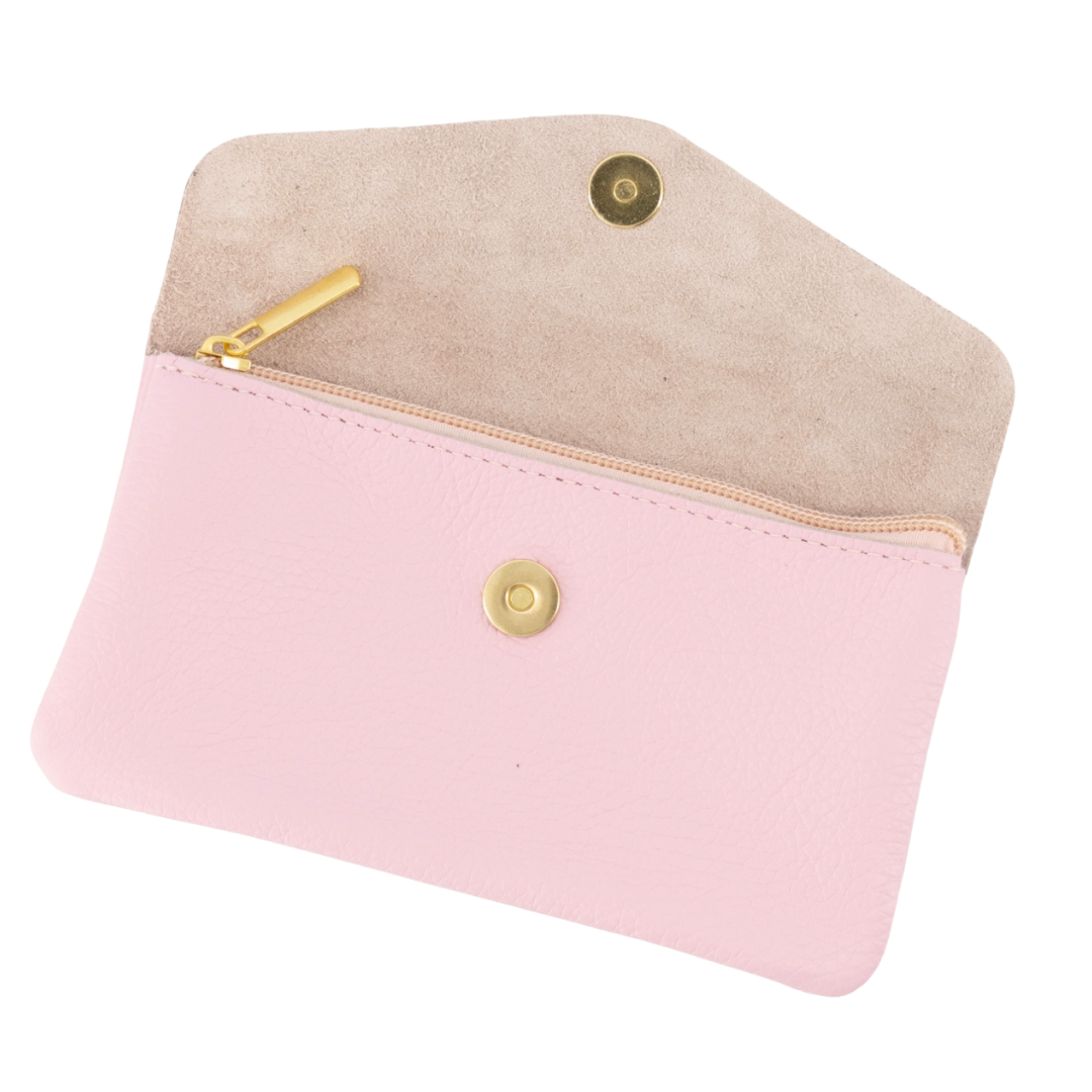 Leather wallet | Rose Metallic