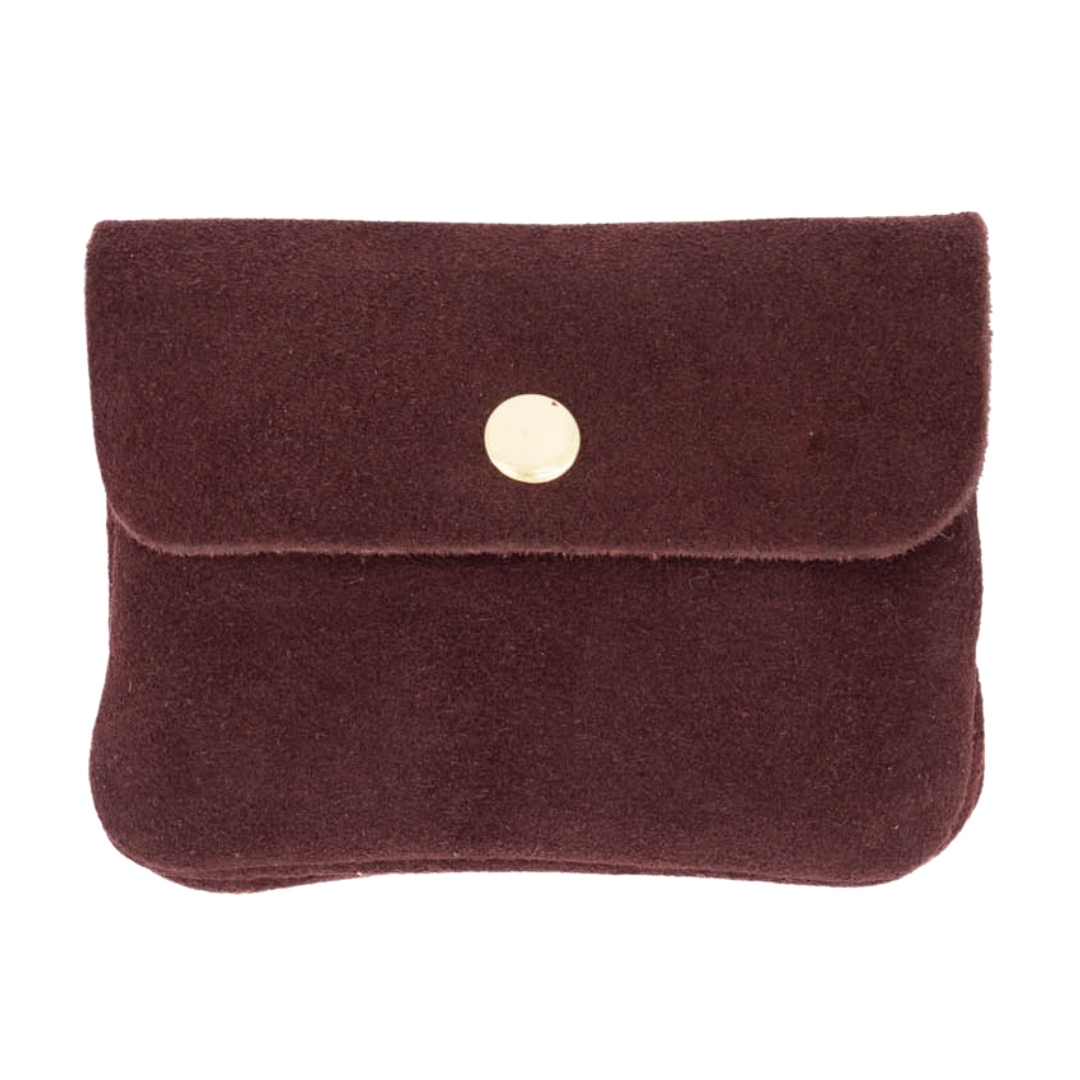 Suède Leder Portemonneetje Sanne | Burgundy