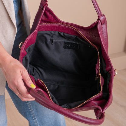 PRE ORDER Week 35 | Leder Shopper Sare | Burgundy