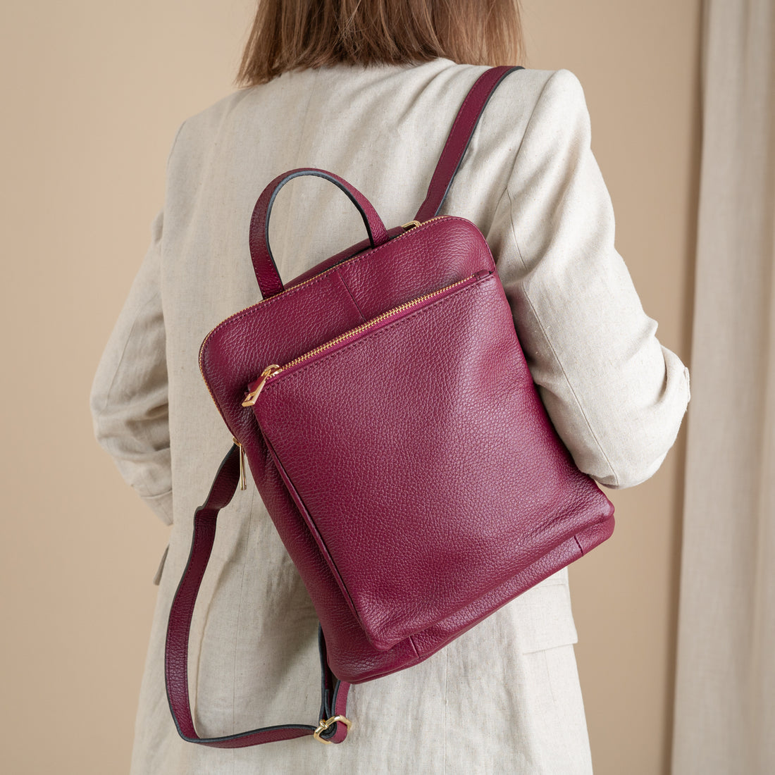 Rugzak / Schoudertas Anne | Burgundy
