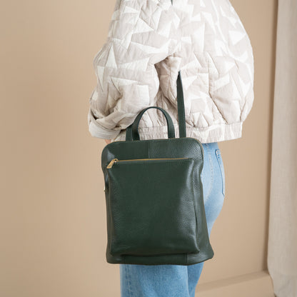 Rugzak / Schoudertas Anne | Bottle Green