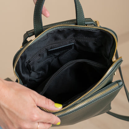 Rugzak / Schoudertas Anne | Bottle Green