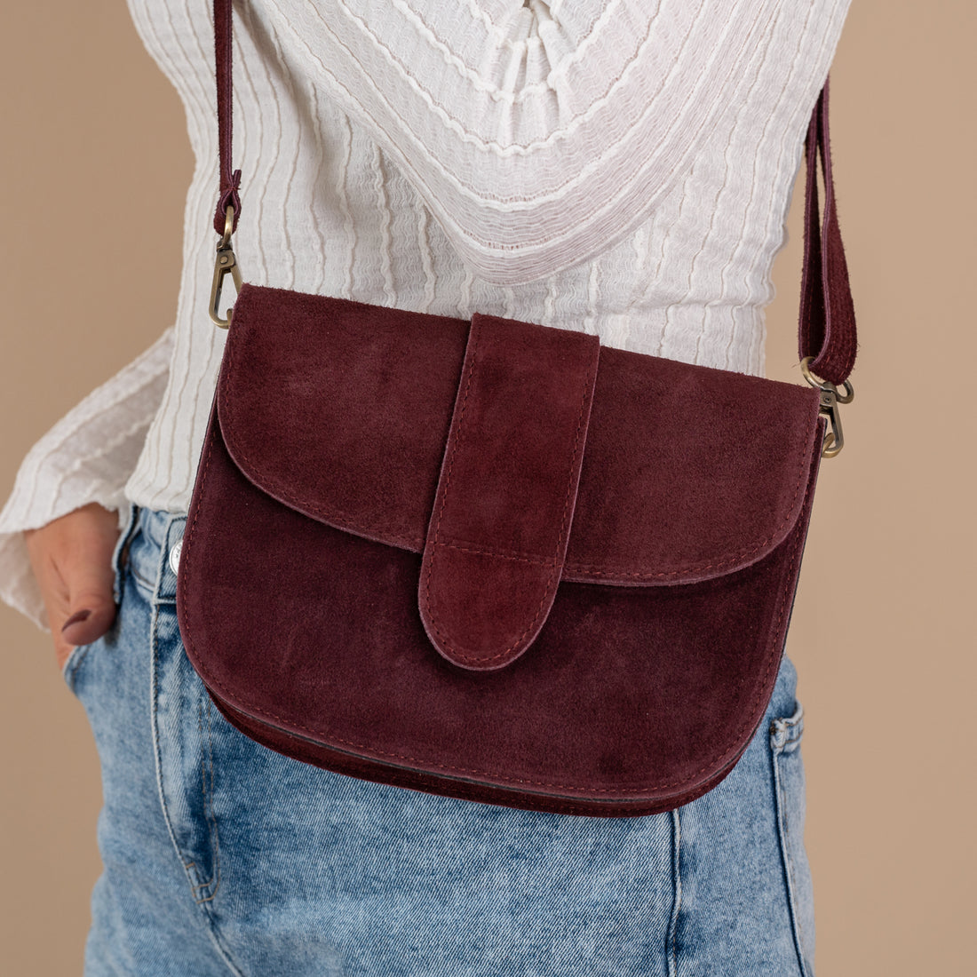 Schoudertas Belle | Burgundy