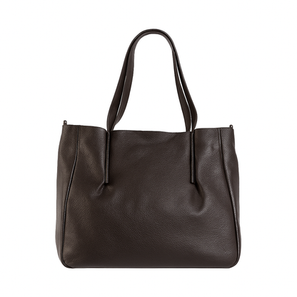 Leder Shopper Mette | Donkerbruin