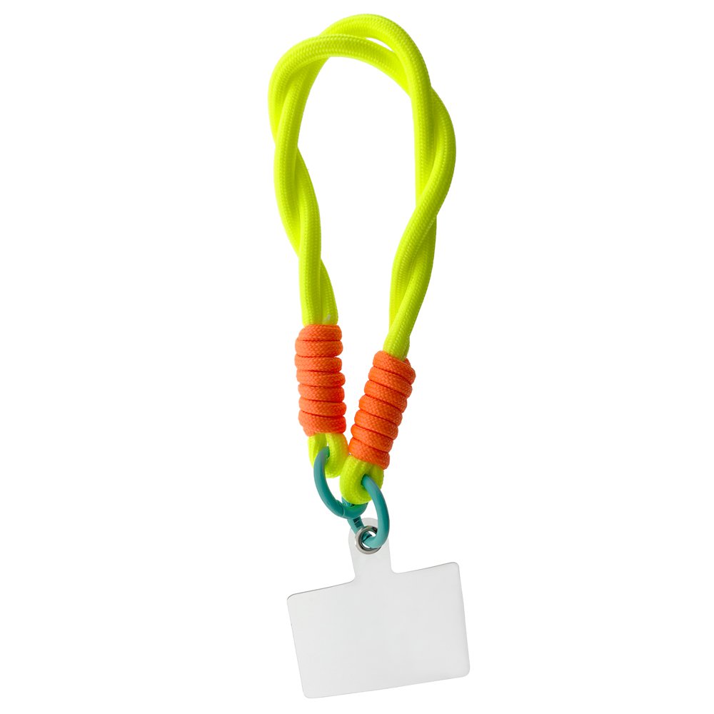 Telefonkabel gedreht kurz | Neongelb