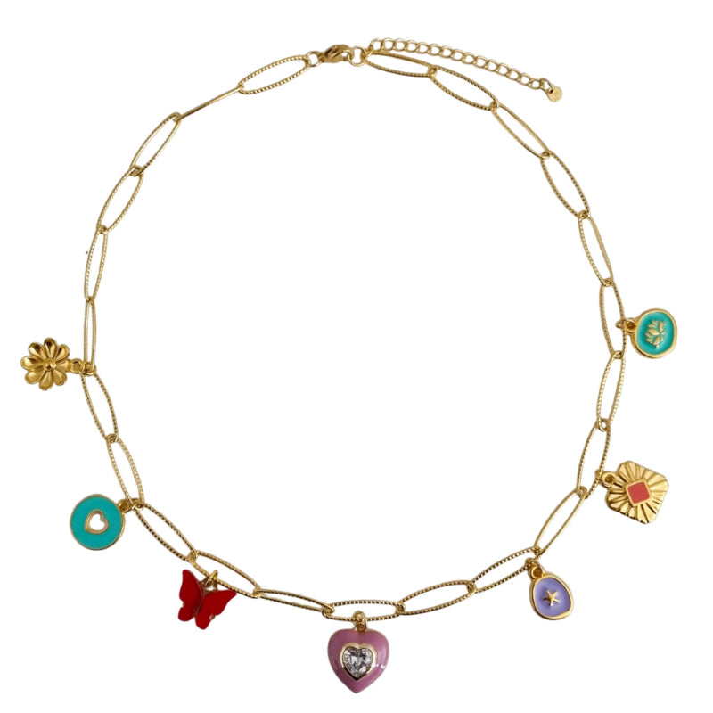 Schakelketting met bedels | Flower Power